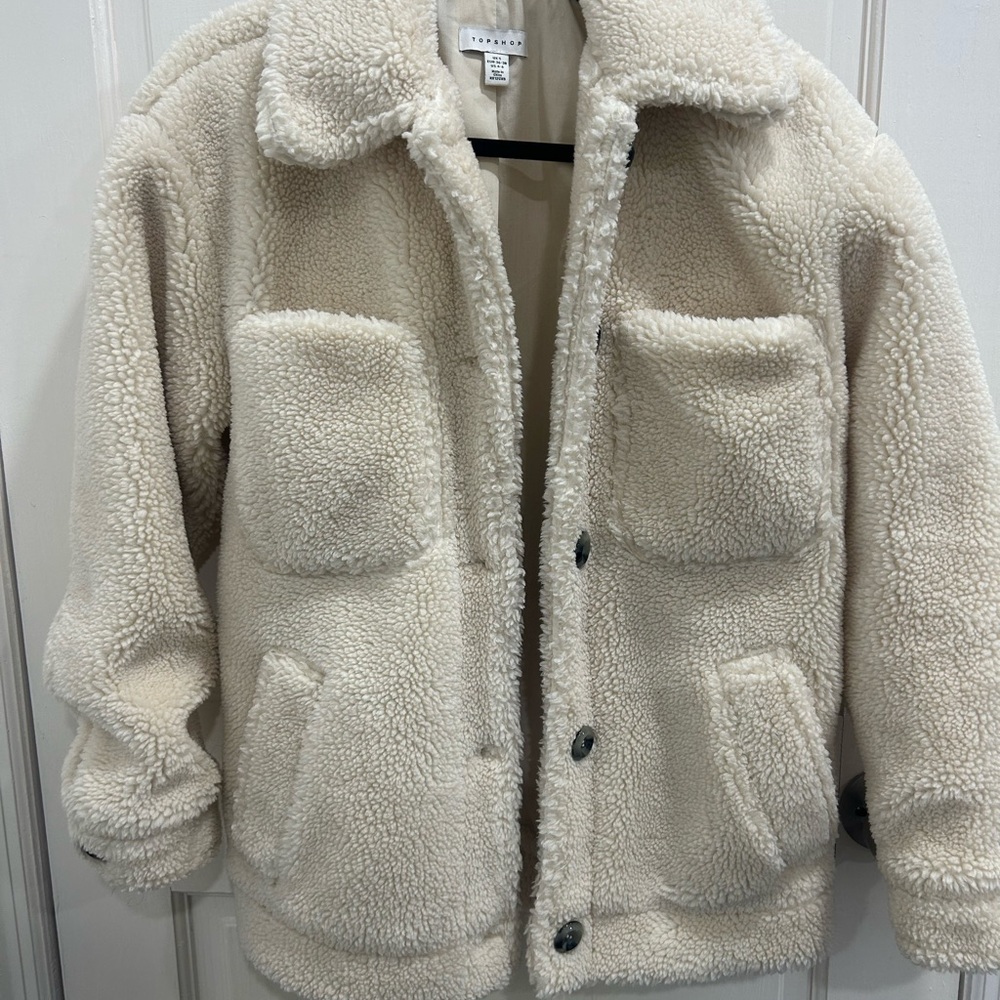 Off white Sherpa coat